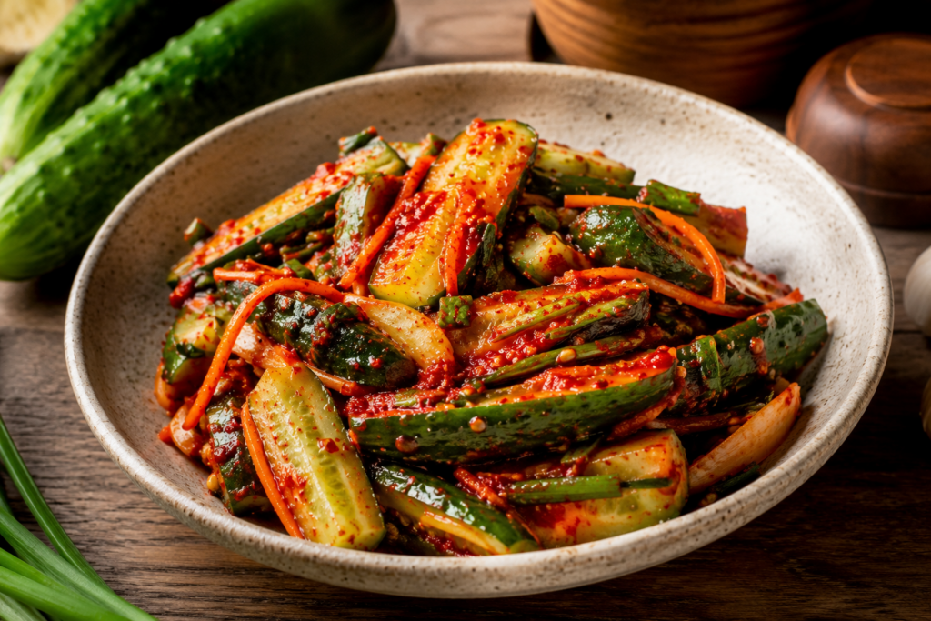 koreańskie kimchi z ogórków
